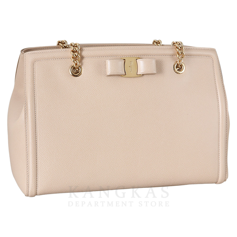 FERRAGAMO(USED)페레가모 바라리본 레더 체인백